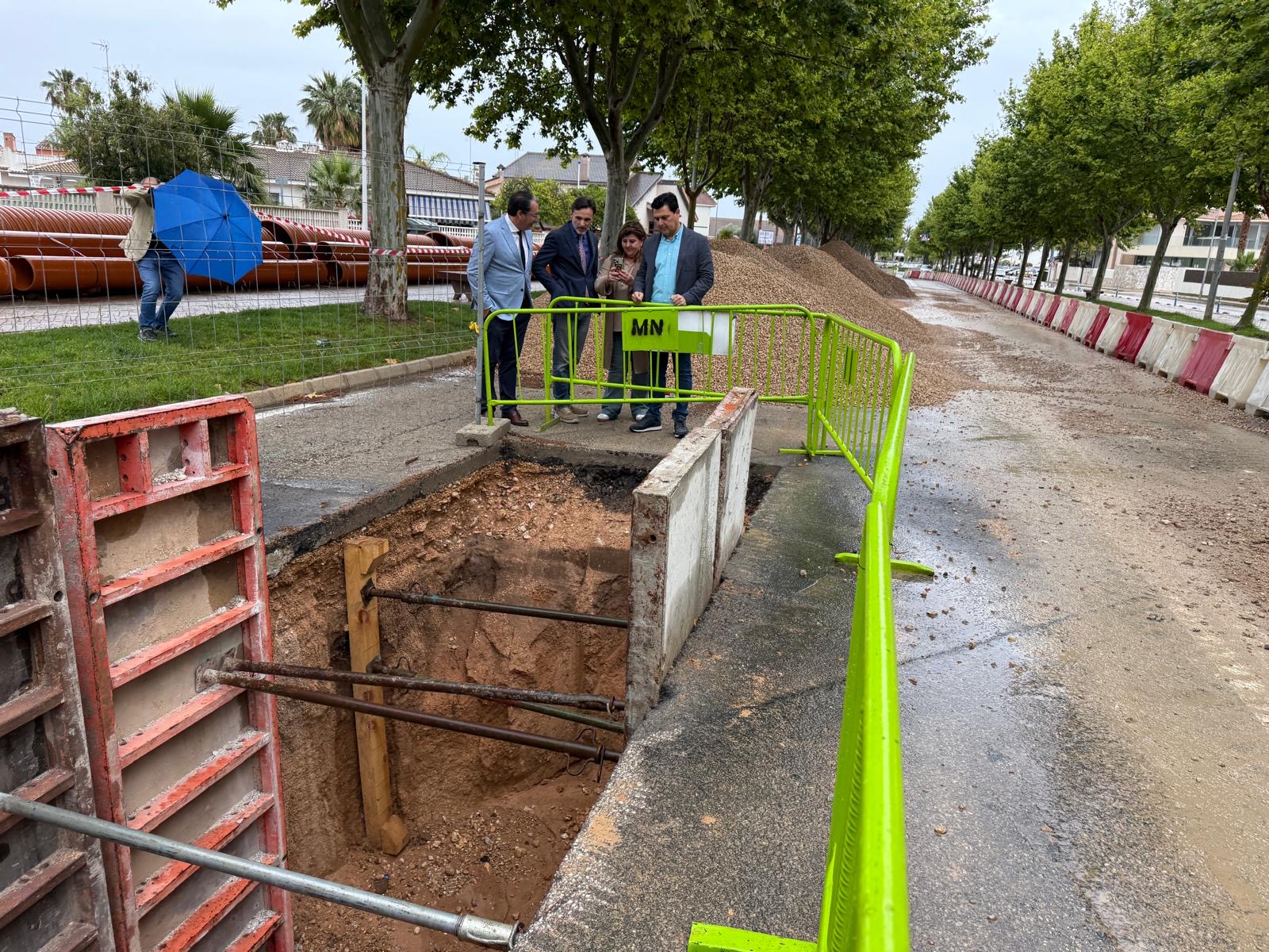 Un nuevo colector canalizará las aguas pluviales que bajan del centro urbano de San Javier por la avenida Aviación Española